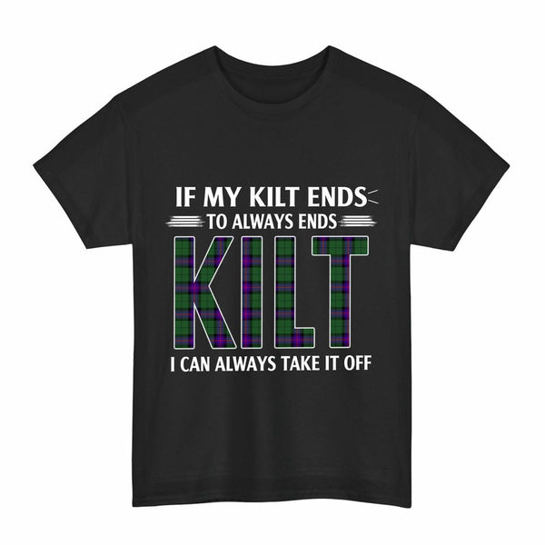 Scottish Armstrong Modern Clan Tartan Kilt Pride T-Shirt Tartan Plaid Black Color