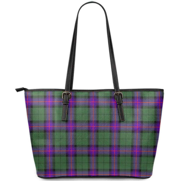 Scottish Armstrong Modern Clan Tartan Leather Tote Tartan Plaid
