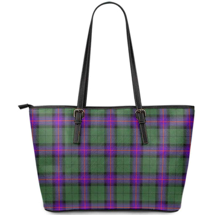 Scottish Armstrong Modern Clan Tartan Leather Tote Tartan Plaid