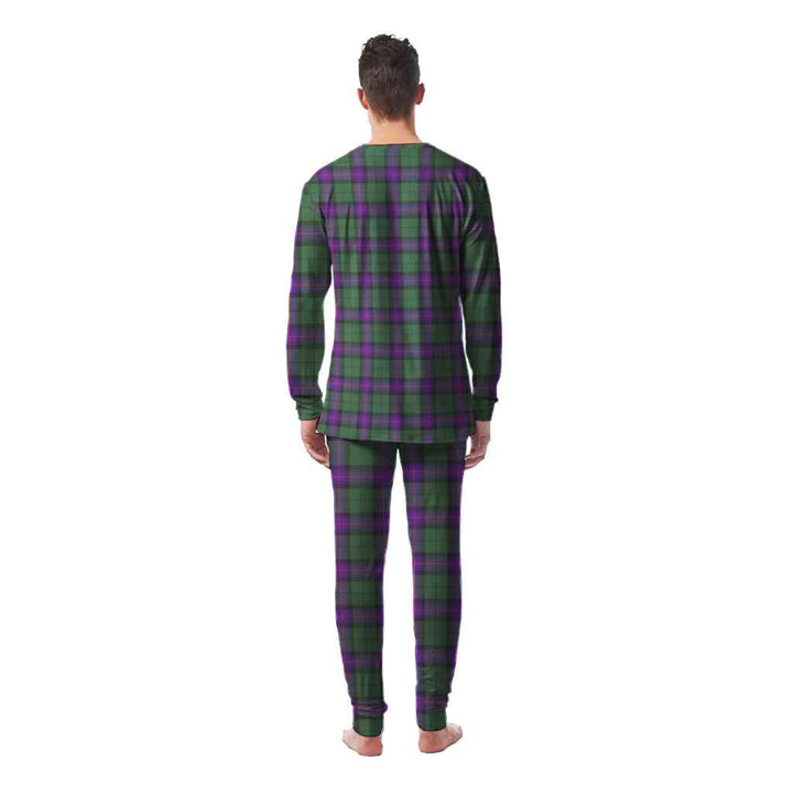 Scottish Armstrong Modern Clan Tartan Pajama Set Men Back Side Tartan Plaid