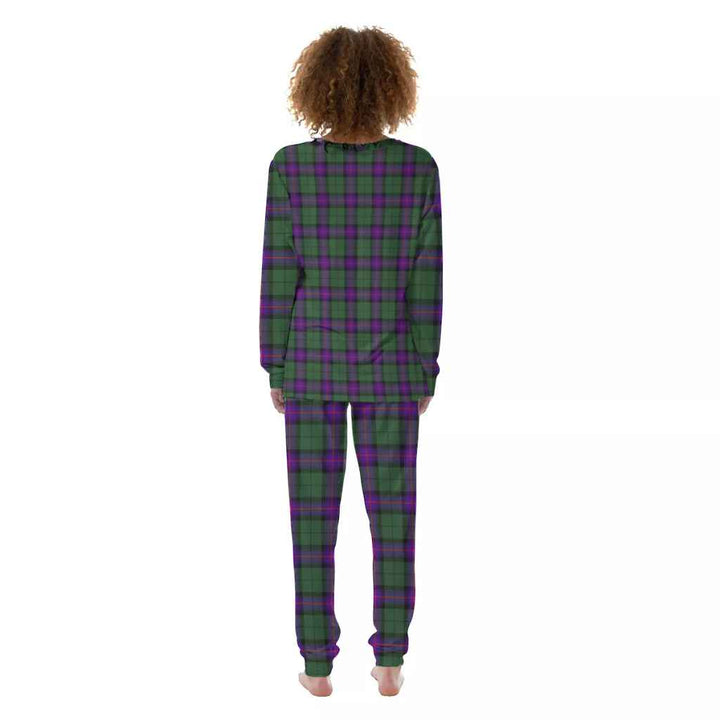 Scottish Armstrong Modern Clan Tartan Pajama Set Women Back Side Tartan Plaid