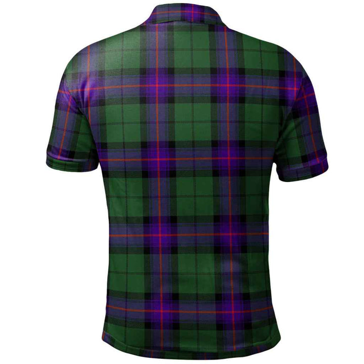 Scottish Armstrong Modern Clan Tartan Polo Shirt Back Side Tartan Plaid