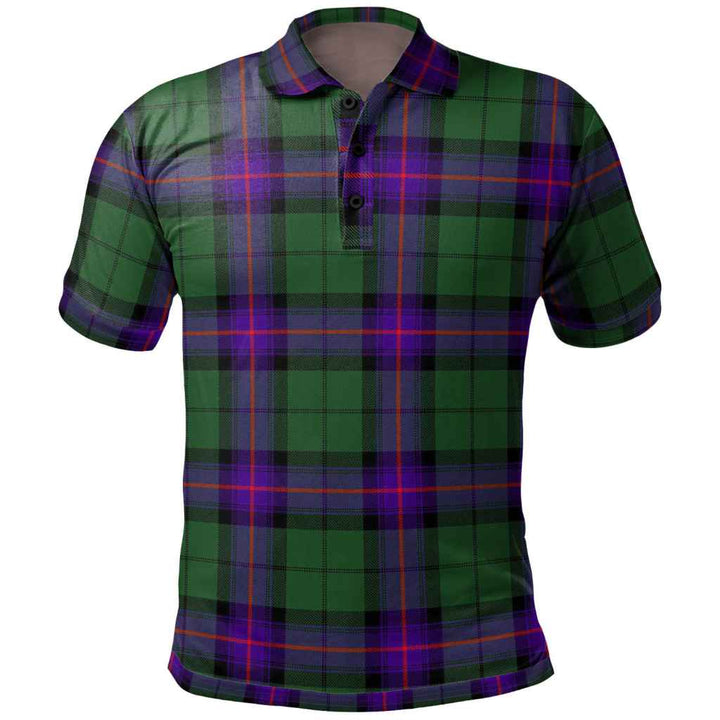 Scottish Armstrong Modern Clan Tartan Polo Shirt Front Side Tartan Plaid