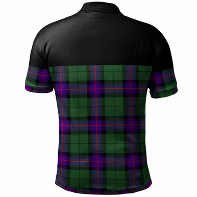 Scottish Armstrong Modern Clan Tartan Polo Shirt - Horizontal Style Back Side Tartan Plaid