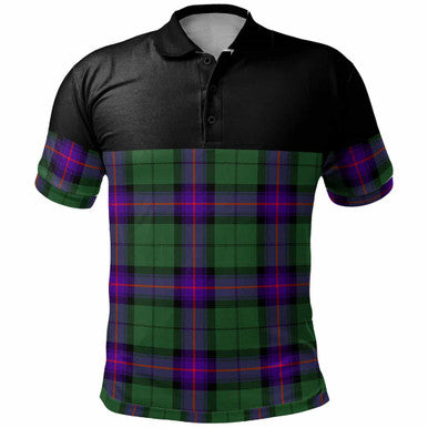 Scottish Armstrong Modern Clan Tartan Polo Shirt - Horizontal Style Front Side Tartan Plaid