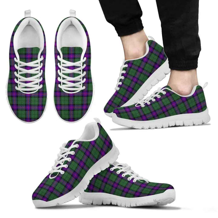 Scottish Armstrong Modern Clan Tartan Sneakers White Sole Tartan Plaid