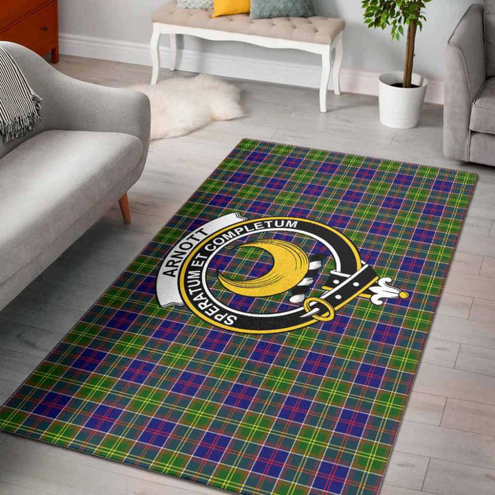 Scottish Arnott Clan Crest Tartan Area Rug Tartan Plaid 1