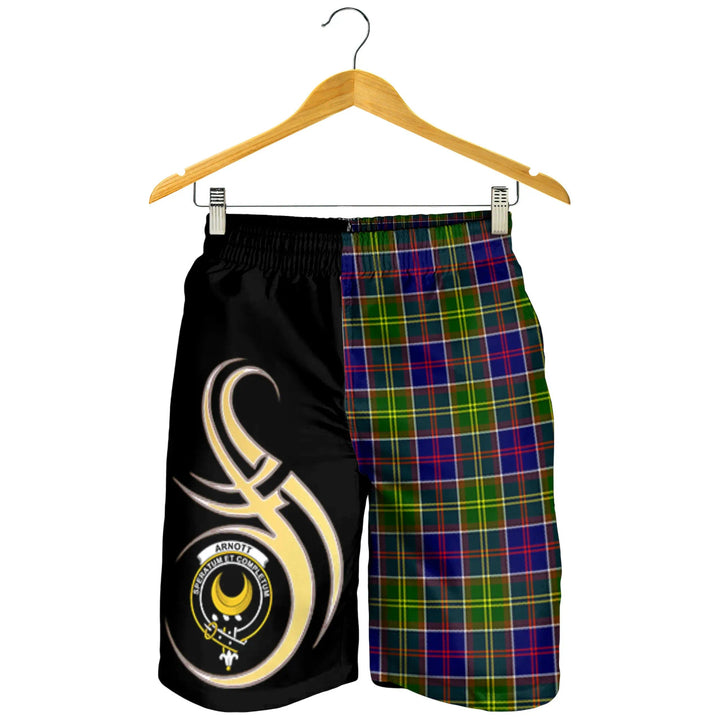 Scottish Arnott Clan Crest Tartan Believe in Me Men's Shorts