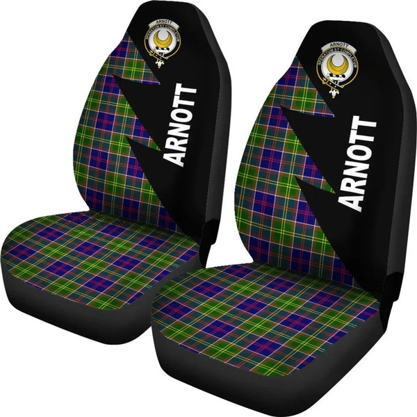 Scottish Arnott Clan Crest Tartan Car Seat Covers - Flash Style 2