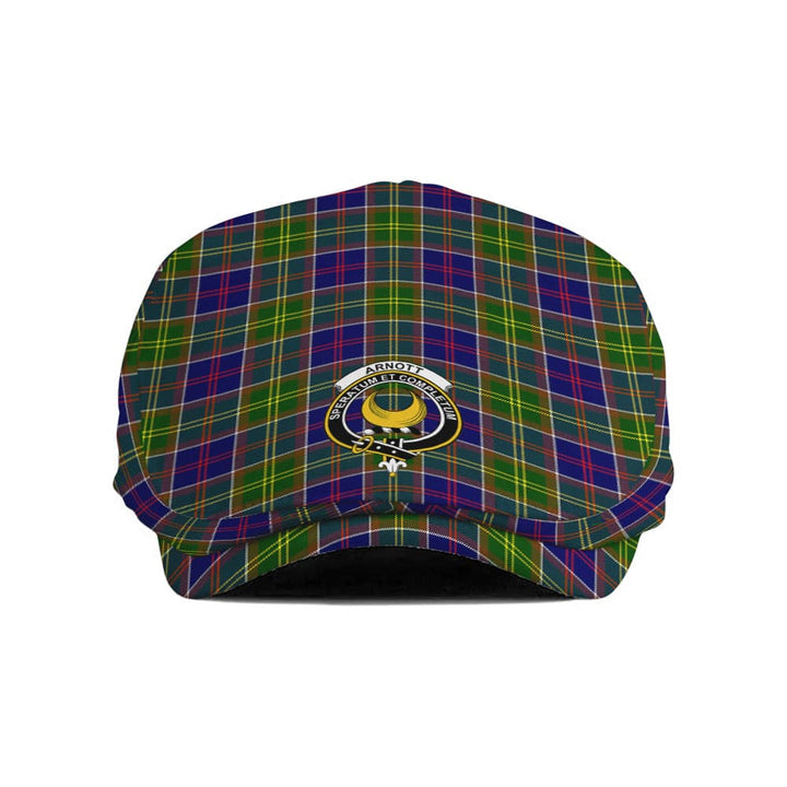 Scottish Arnott Clan Crest Tartan Flat Cap Tartan Plaid 1