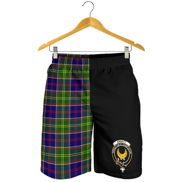 Scottish Arnott Clan Crest Tartan Half of Me Men's Shorts