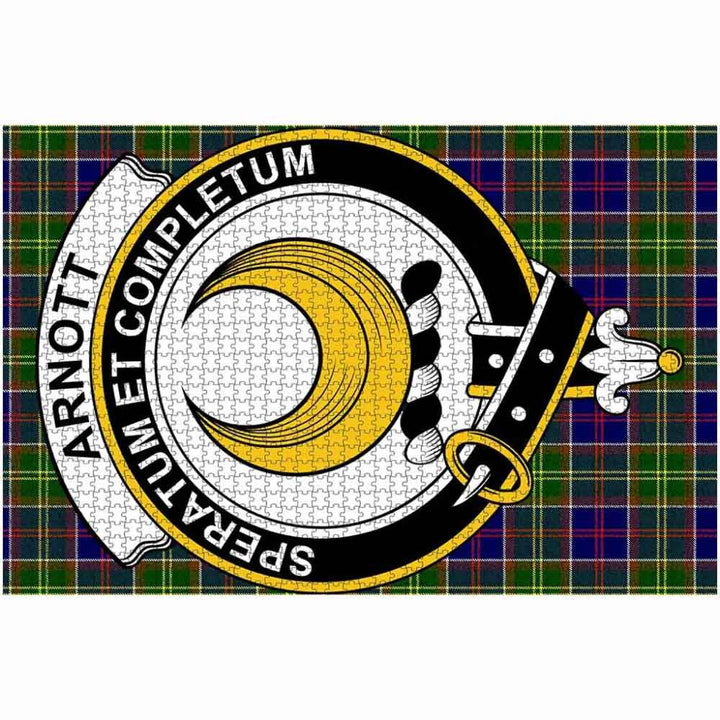 Scottish Arnott Clan Crest Tartan Jigsaw Puzzle 2