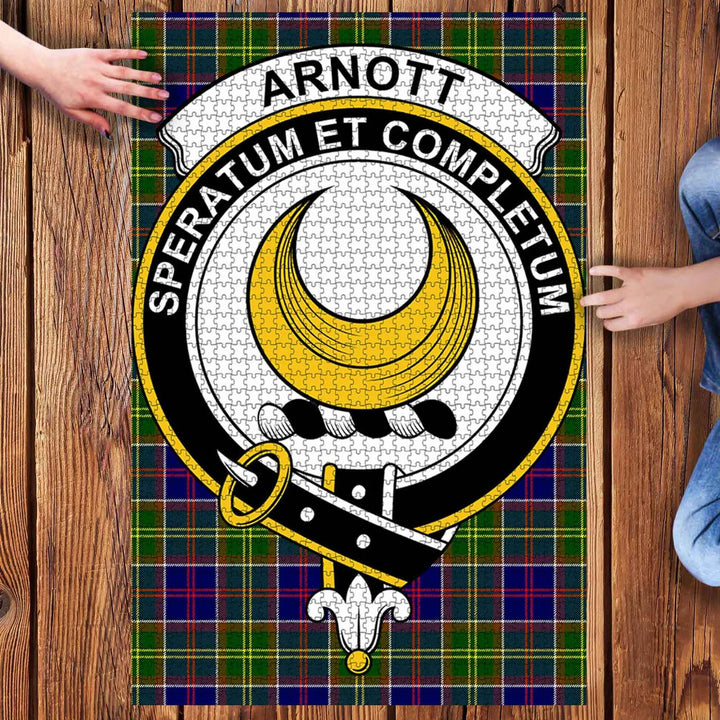 Scottish Arnott Clan Crest Tartan Jigsaw Puzzle 3