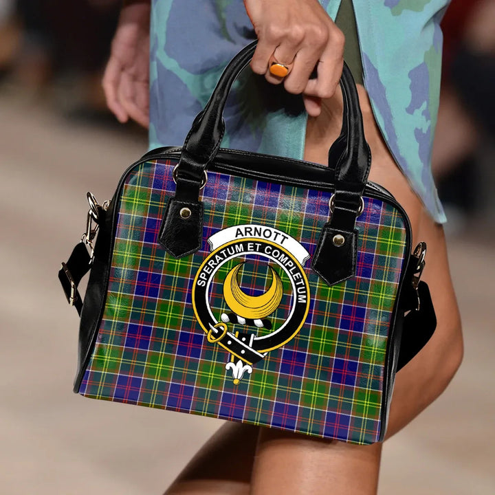 Scottish Arnott Clan Crest Tartan Shoulder Handbag Tartan Plaid 2