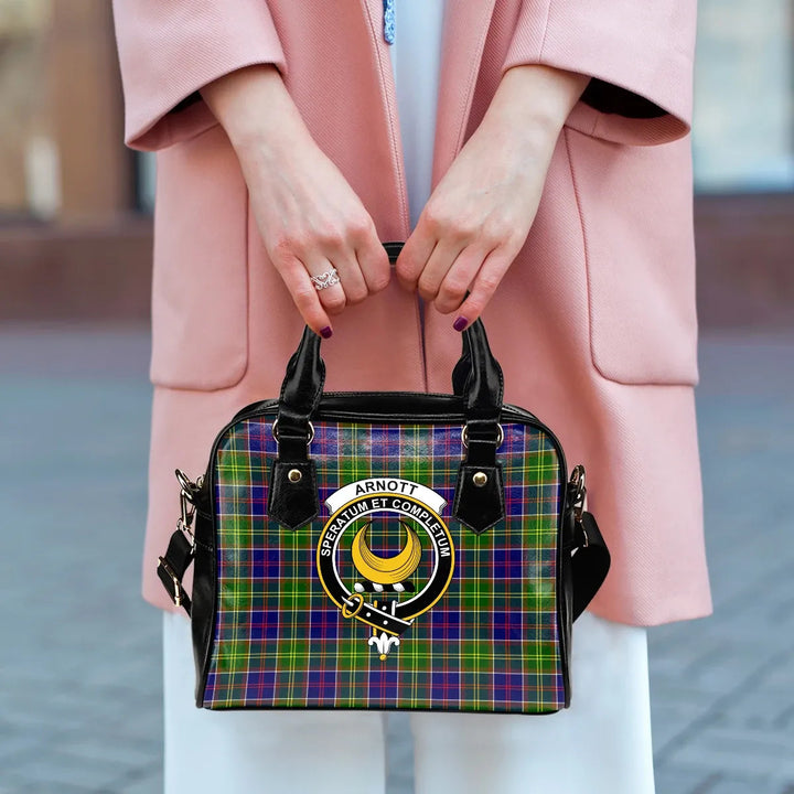 Scottish Arnott Clan Crest Tartan Shoulder Handbag Tartan Plaid 3