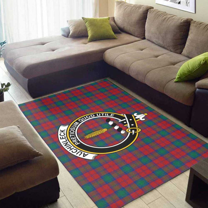 Scottish Auchinleck Clan Crest Tartan Area Rug Tartan Plaid 2