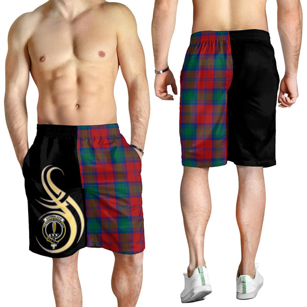 Scottish Auchinleck Clan Crest Tartan Believe in Me Men's Shorts