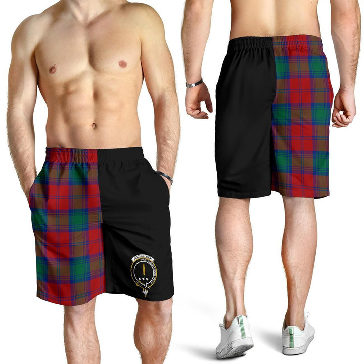 Scottish Auchinleck Clan Crest Tartan Half of Me Men's Shorts