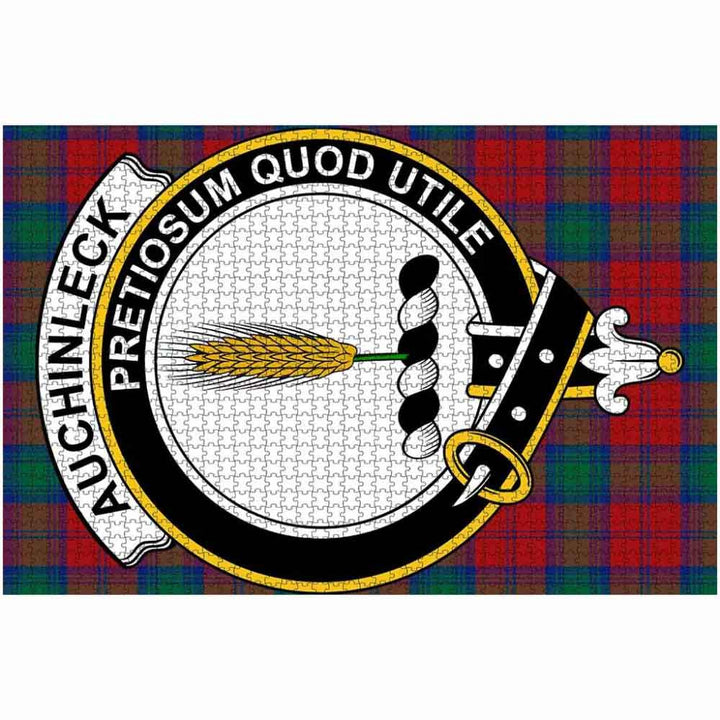 Scottish Auchinleck Clan Crest Tartan Jigsaw Puzzle 2