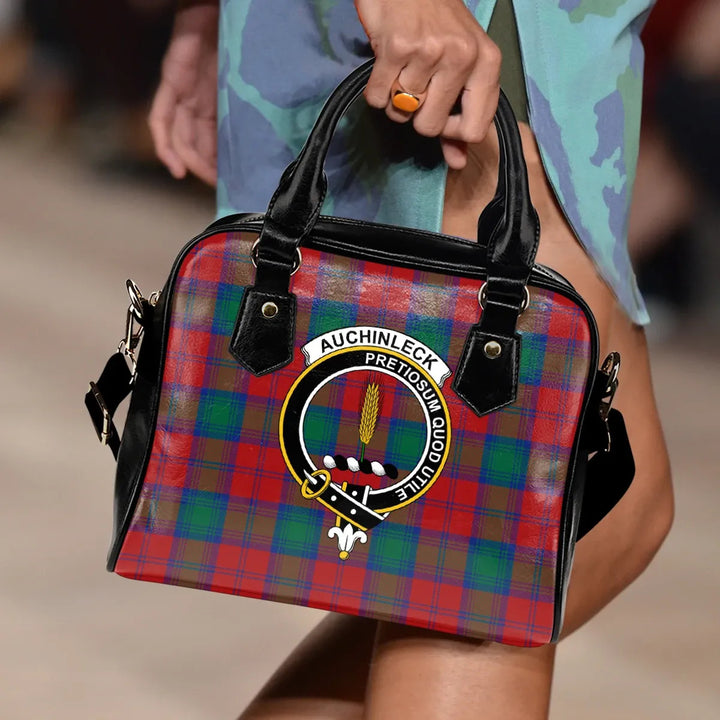 Scottish Auchinleck Clan Crest Tartan Shoulder Handbag Tartan Plaid 2