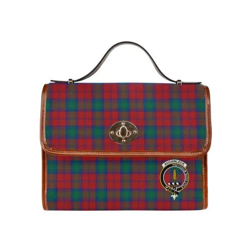 Scottish Auchinleck Clan Crest Tartan Waterproof Canvas Bag Tartan Plaid 1