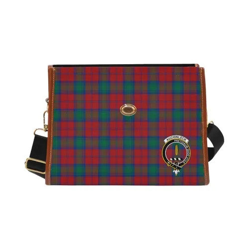 Scottish Auchinleck Clan Crest Tartan Waterproof Canvas Bag Tartan Plaid 2
