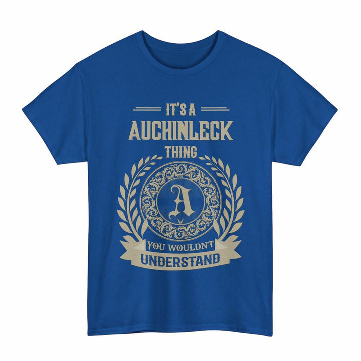 Scottish Auchinleck Clan Tartan T-Shirt - Vintage Family Name Tartan Plaid Royal Color