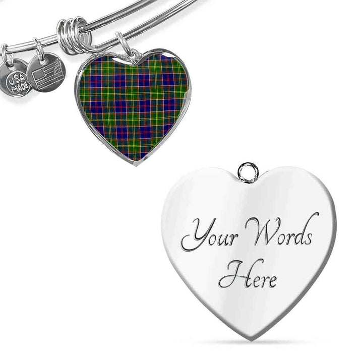 Scottish Ayrshire District Clan Tartan Bangle Heart Tartan Plaid 3