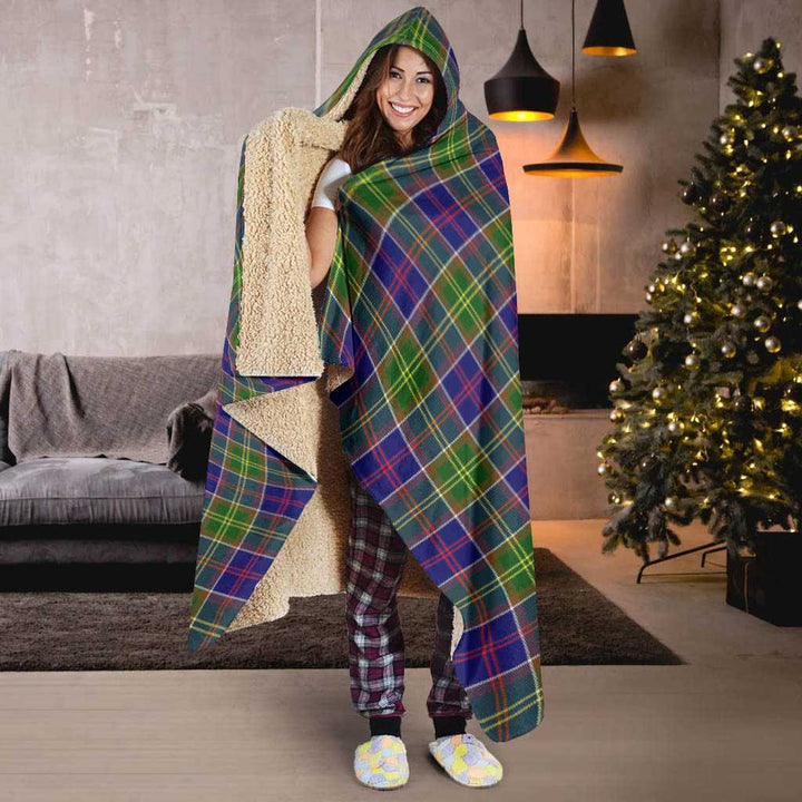 Scottish Ayrshire District Clan Tartan Hooded Blanket Tartan Plaid 6
