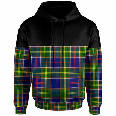 Scottish Ayrshire District Clan Tartan Hoodie - Horizontal Style Front Side Tartan Plaid