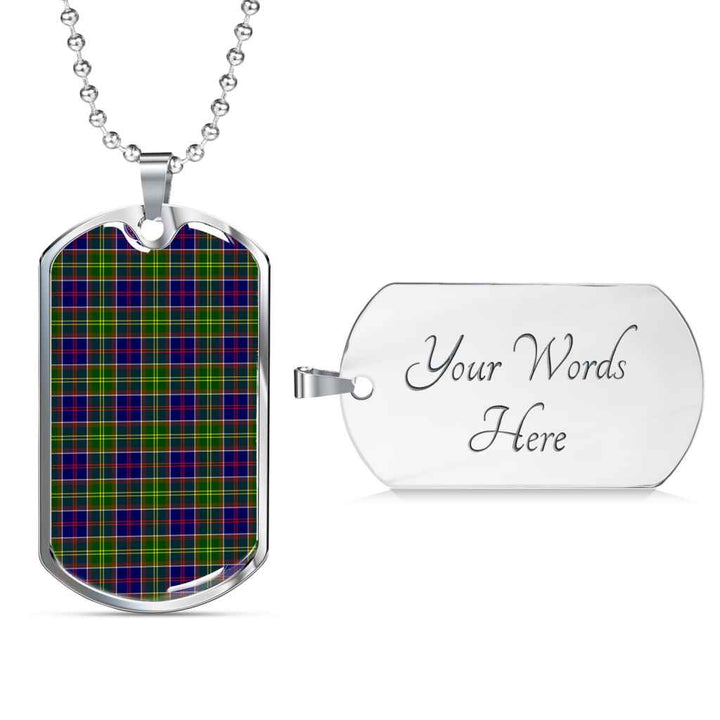 Scottish Ayrshire District Clan Tartan Military Dog Tag Necklace Tartan Plaid 3