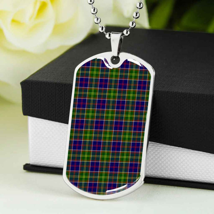 Scottish Ayrshire District Clan Tartan Military Dog Tag Necklace Tartan Plaid 5