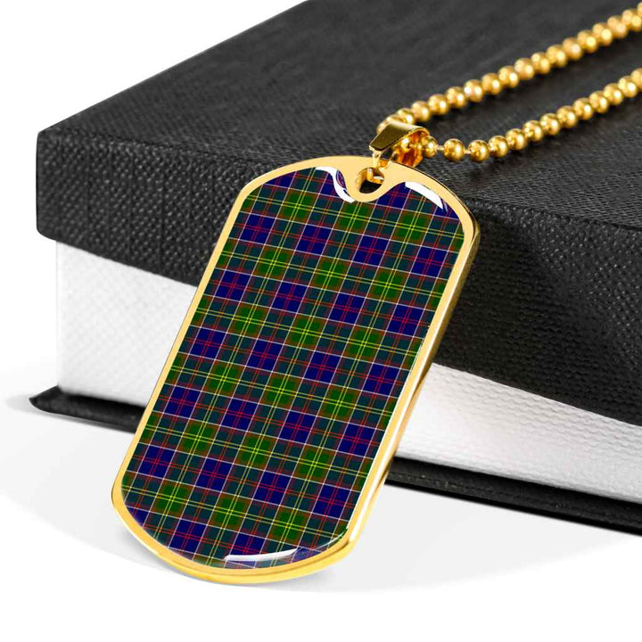 Scottish Ayrshire District Clan Tartan Military Dog Tag Necklace Tartan Plaid 6