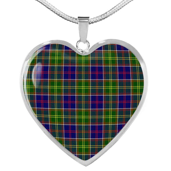 Scottish Ayrshire District Clan Tartan Necklace Heart Tartan Plaid 1