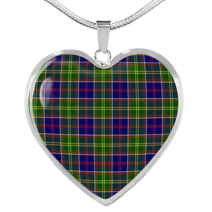Scottish Ayrshire District Clan Tartan Necklace Heart Tartan Plaid 1
