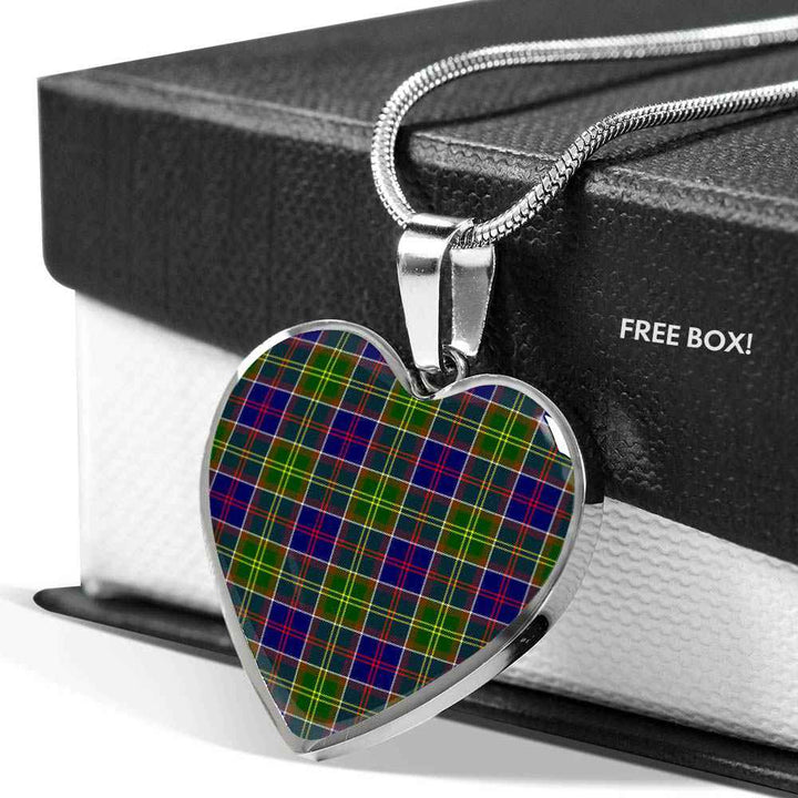 Scottish Ayrshire District Clan Tartan Necklace Heart Tartan Plaid 5