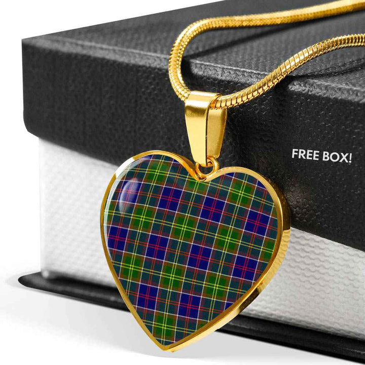 Scottish Ayrshire District Clan Tartan Necklace Heart Tartan Plaid 6