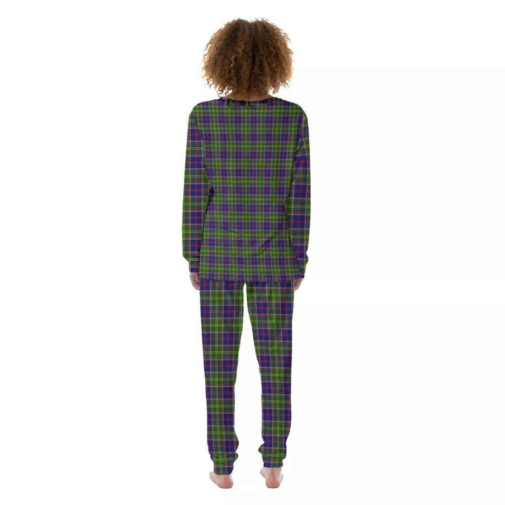 Scottish Ayrshire District Clan Tartan Pajama Set Women Back Side Tartan Plaid