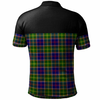 Scottish Ayrshire District Clan Tartan Polo Shirt - Horizontal Style Back Side Tartan Plaid