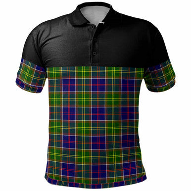Scottish Ayrshire District Clan Tartan Polo Shirt - Horizontal Style Front Side Tartan Plaid