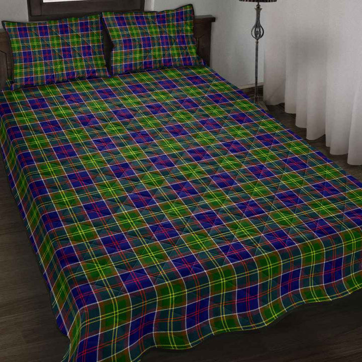 Scottish Ayrshire District Clan Tartan Quilt Bed Set Tartan Plaid 2