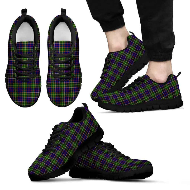 Scottish Ayrshire District Clan Tartan Sneakers Black Sole Tartan Plaid