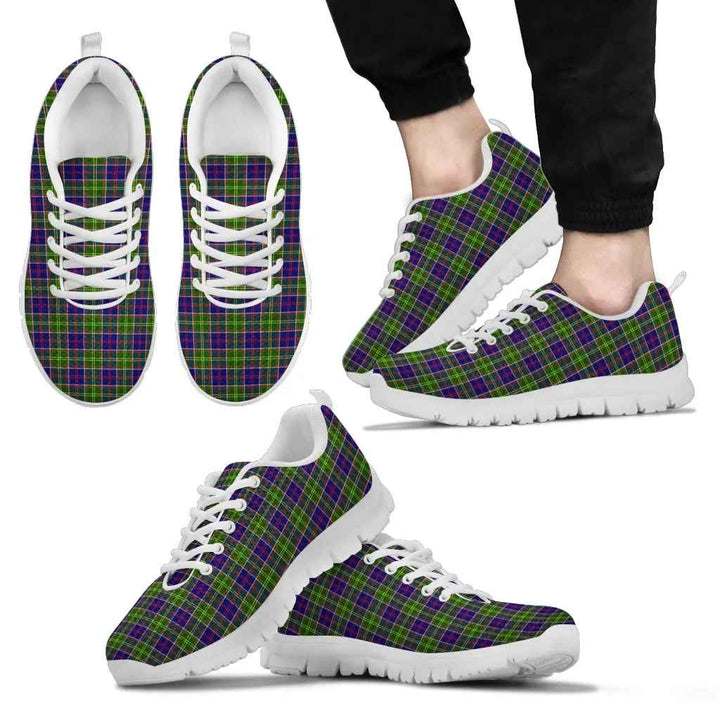 Scottish Ayrshire District Clan Tartan Sneakers White Sole Tartan Plaid