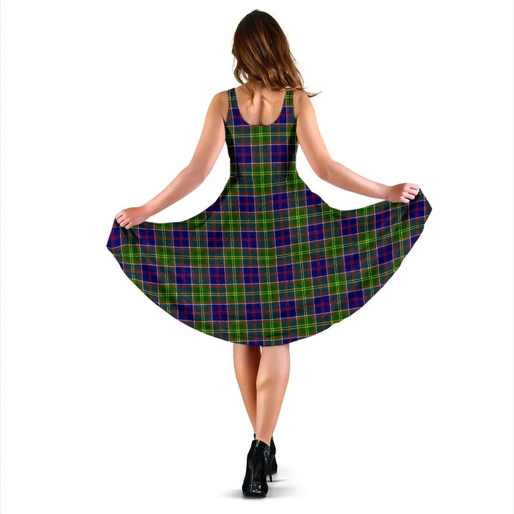 Scottish Ayrshire District Clan Tartan Women Midi Dress