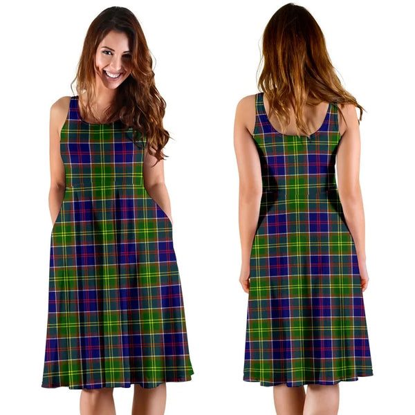 Scottish Ayrshire District Clan Tartan Women Midi Dress