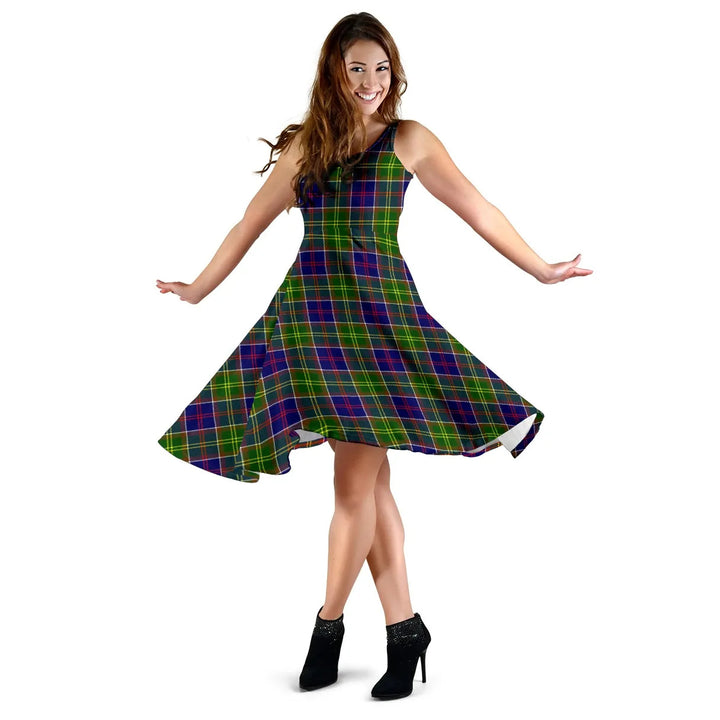 Scottish Ayrshire District Clan Tartan Women Midi Dress