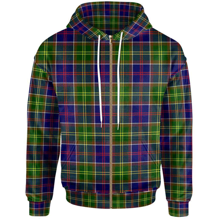 Scottish Ayrshire District Clan Tartan Hoodie Zip Tartan Plaid