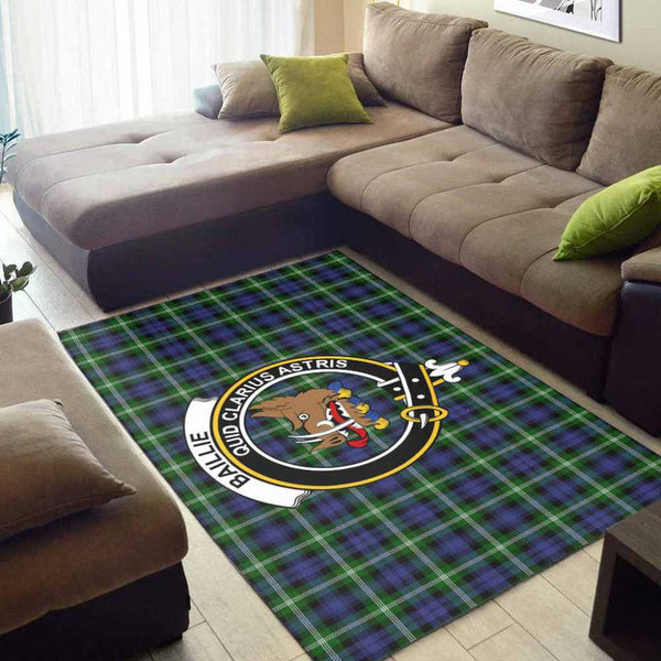 Scottish Baillie Clan Crest Tartan Area Rug Tartan Plaid 2