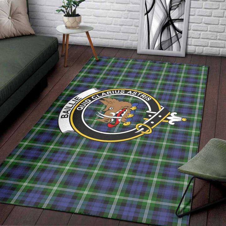 Scottish Baillie Clan Crest Tartan Area Rug Tartan Plaid 3