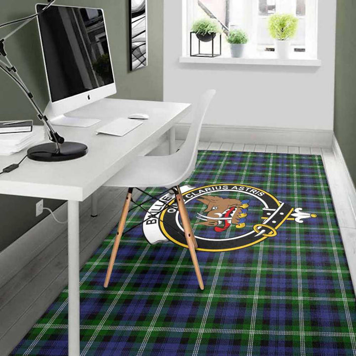 Scottish Baillie Clan Crest Tartan Area Rug Tartan Plaid 4